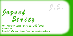 jozsef stritz business card